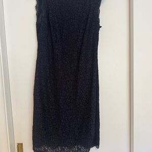 Elegant Navy Lace Dress